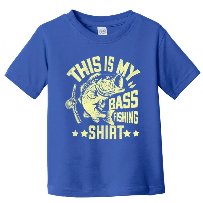 This Is My Bass Fishing Gift Bass Fishing Cool Gift Toddler T-Shirt