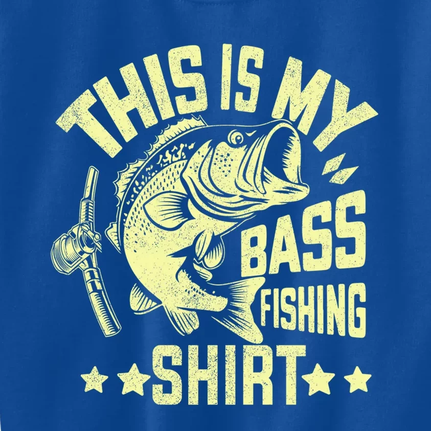 This Is My Bass Fishing Gift Bass Fishing Cool Gift Kids Sweatshirt