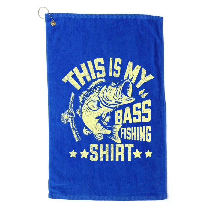 This Is My Bass Fishing Gift Bass Fishing Cool Gift Platinum Collection Golf Towel