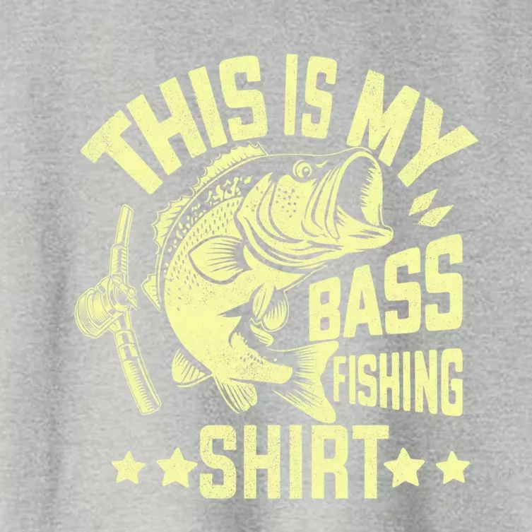 This Is My Bass Fishing Gift Bass Fishing Cool Gift Women's Crop Top Tee