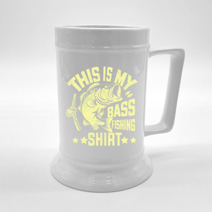 This Is My Bass Fishing Gift Bass Fishing Cool Gift Front & Back Beer Stein