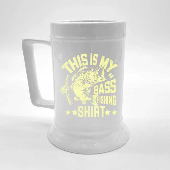 This Is My Bass Fishing Gift Bass Fishing Cool Gift Front & Back Beer Stein