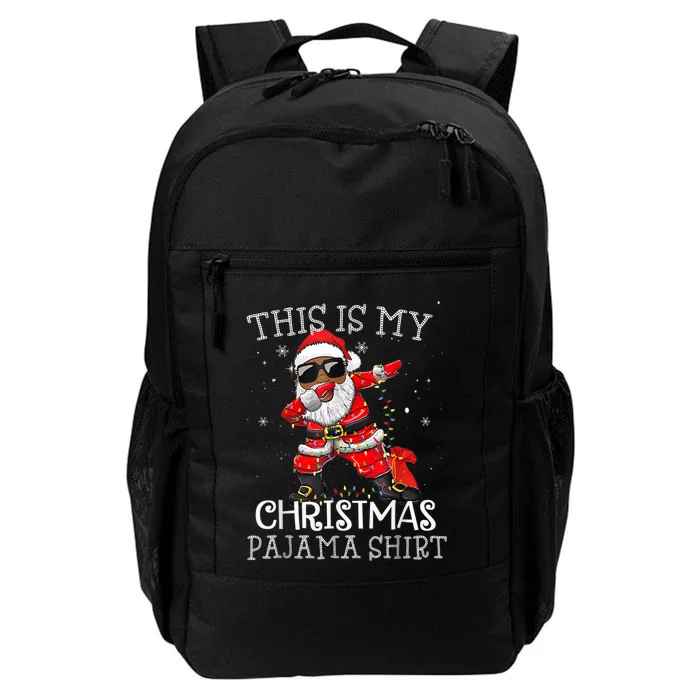 This Is My Christmas Pajama Dabbing African American Santa Daily Commute Backpack