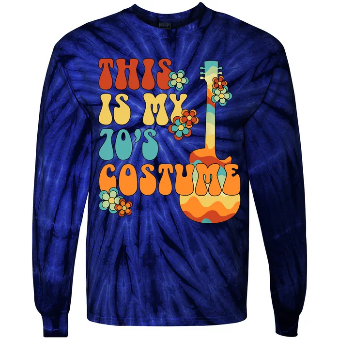 This Is My 70S Costume 70s Party Outfit Groovy Hippie Style Tie-Dye Long Sleeve Shirt