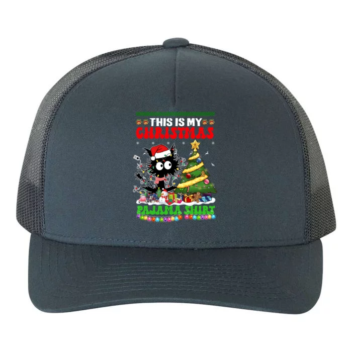 This Is My Christmas Pajama Santa Cats Christmas Gift Yupoong Adult 5-Panel Trucker Hat