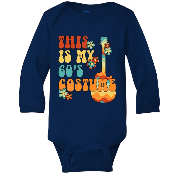 This Is My 60's Costume 60s Party Outfit Groovy Hippie Style Baby Long Sleeve Bodysuit