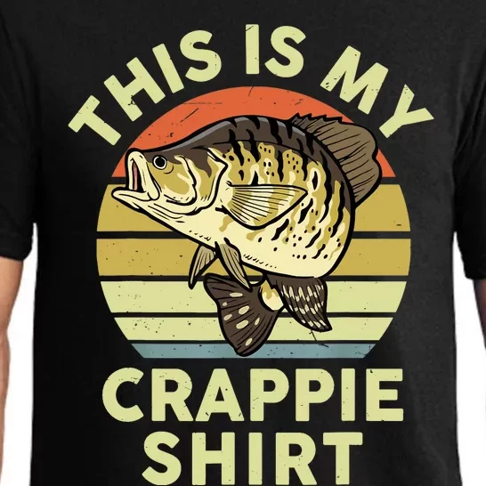 This is My Crappie Bass Fish Funny Dad Pajama Set