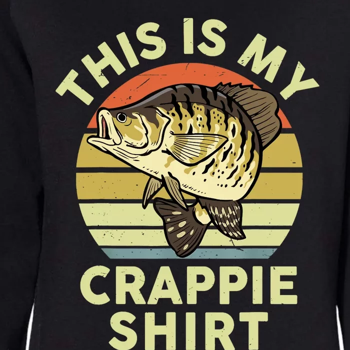 This is My Crappie Bass Fish Funny Dad Womens California Wash Sweatshirt