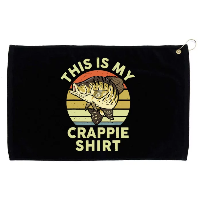 This is My Crappie Bass Fish Funny Dad Grommeted Golf Towel