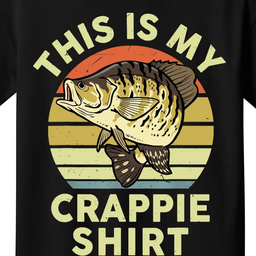 This is My Crappie Bass Fish Funny Dad Kids T-Shirt