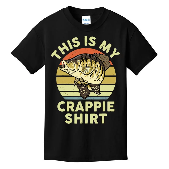 This is My Crappie Bass Fish Funny Dad Kids T-Shirt