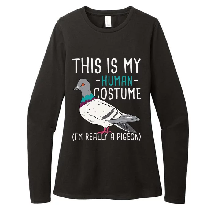 This Is My Human Costume Pigeon Racing Lover Bird Breeder Womens CVC Long Sleeve Shirt