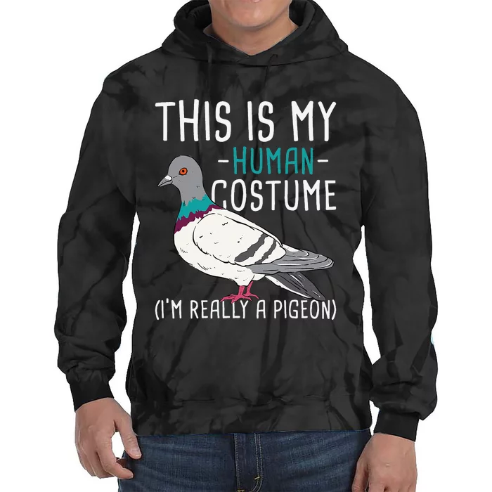 This Is My Human Costume Pigeon Racing Lover Bird Breeder Tie Dye Hoodie