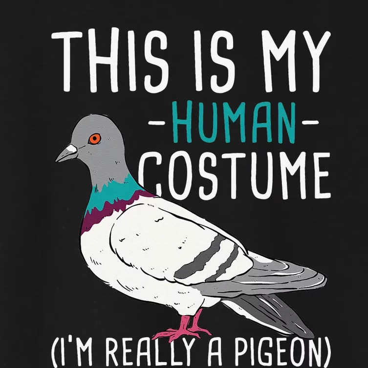 This Is My Human Costume Pigeon Racing Lover Bird Breeder Women's Crop Top Tee