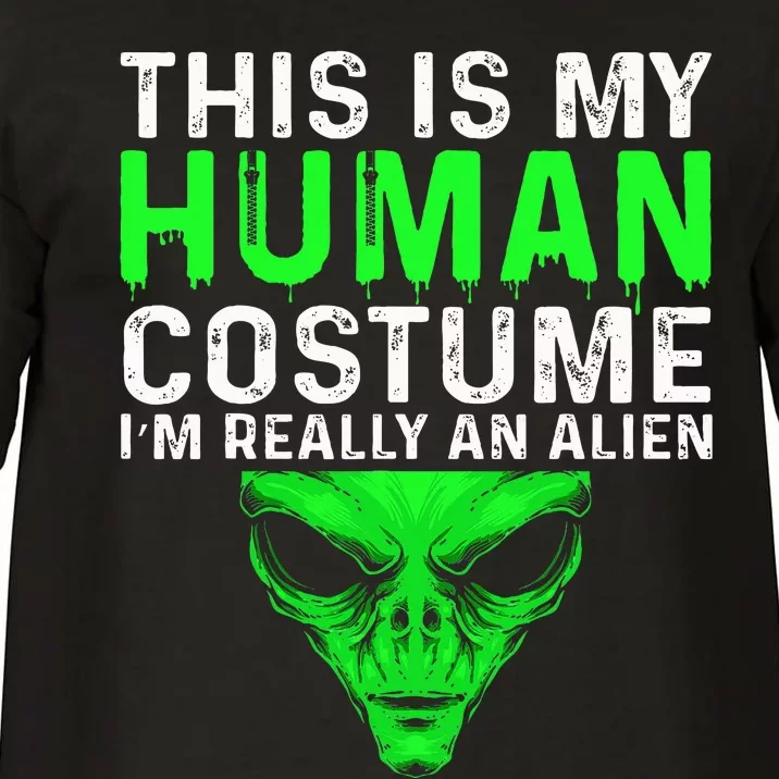 This Is My Human Costume Im Really An Alien Halloween Comfort Colors T-Shirt