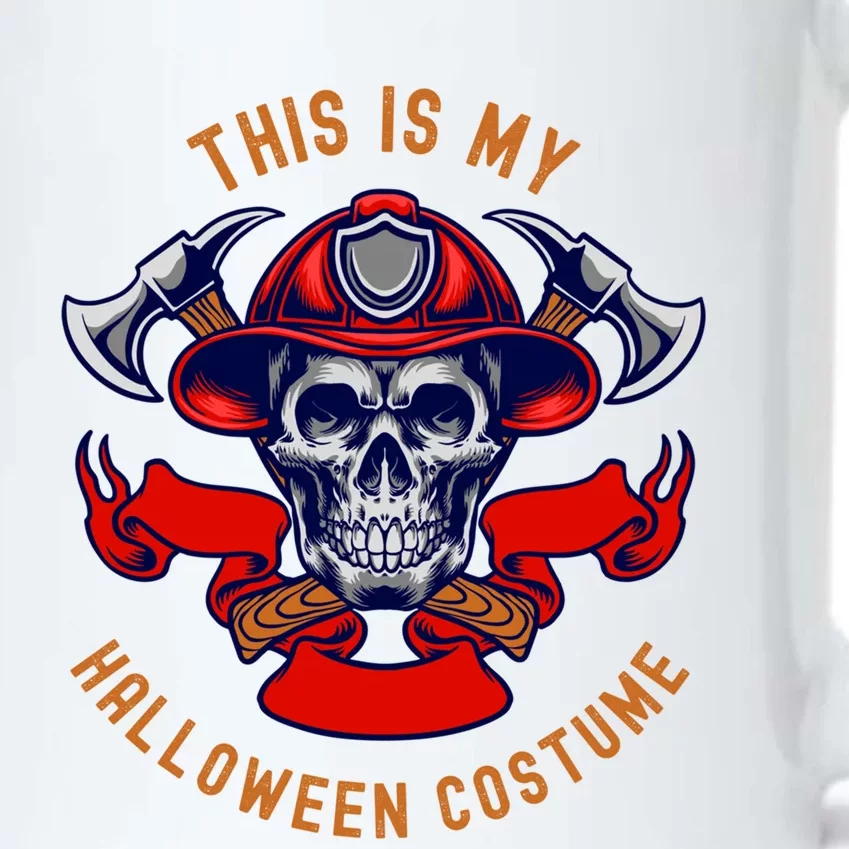 This Is My Halloween Costume Scary Skeleton Fire Gift Black Color Changing Mug