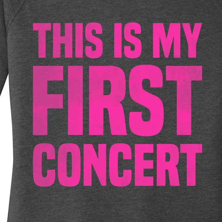 This Is My First Concert Music Event Women's Perfect Tri Tunic Long Sleeve Shirt