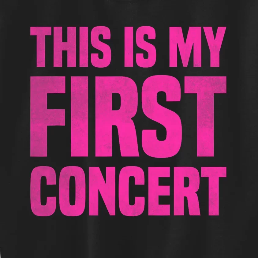 This Is My First Concert Music Event Kids Sweatshirt