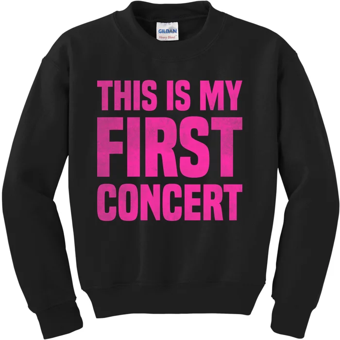 This Is My First Concert Music Event Kids Sweatshirt