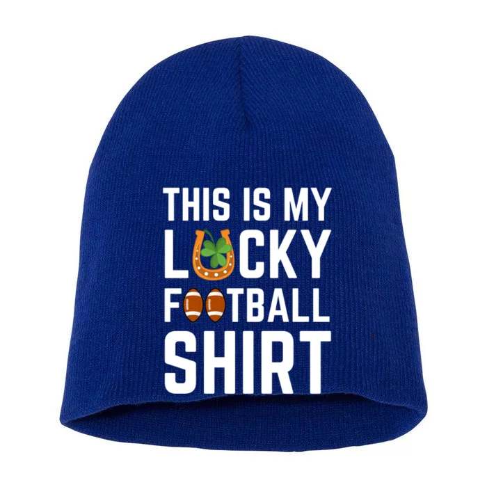 This Is My Lucky Football Cool Gift Sport Game St Patrick's Day Gift Short Acrylic Beanie