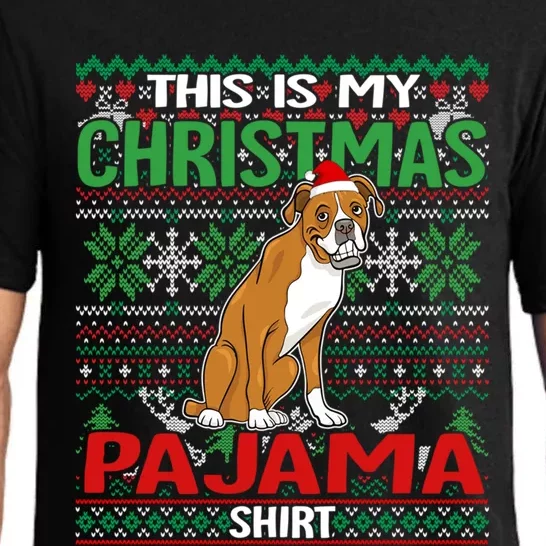 This Is My Christmas Boxer Dog Pajama Merry Xmas Cool Gift Pajama Set