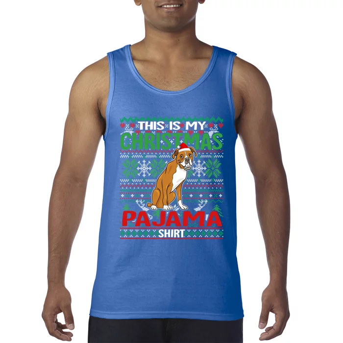 This Is My Christmas Boxer Dog Pajama Merry Xmas Cool Gift Tank Top