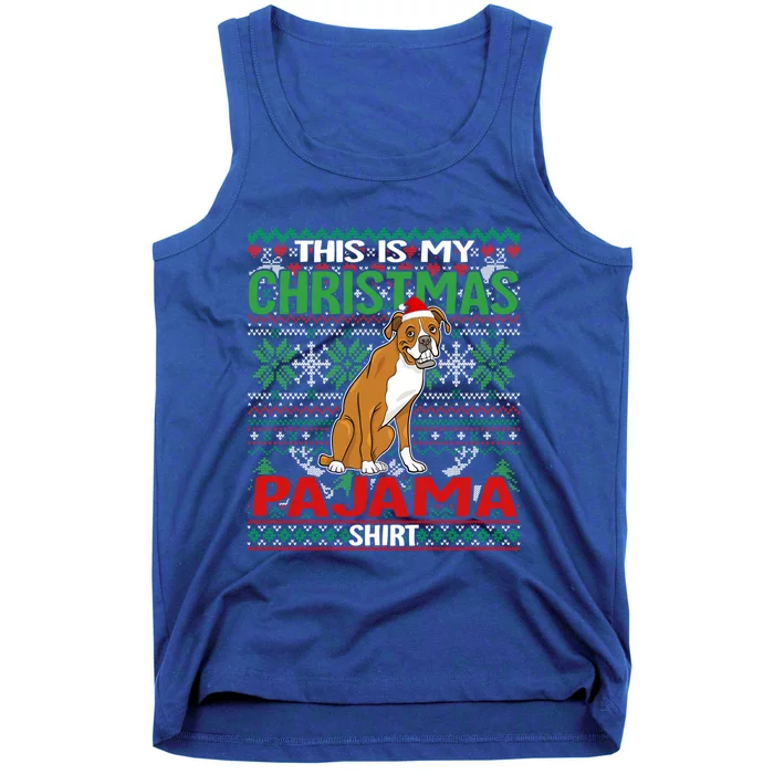 This Is My Christmas Boxer Dog Pajama Merry Xmas Cool Gift Tank Top