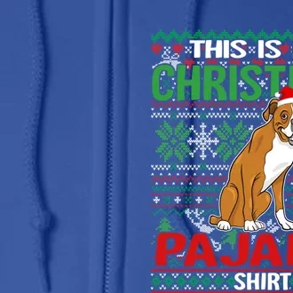 This Is My Christmas Boxer Dog Pajama Merry Xmas Cool Gift Full Zip Hoodie