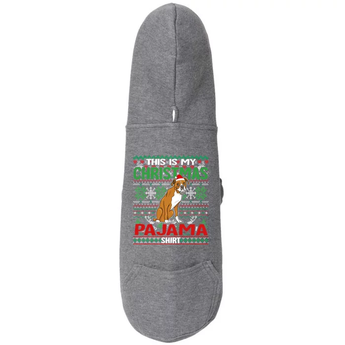 This Is My Christmas Boxer Dog Pajama Merry Xmas Cool Gift Doggie 3-End Fleece Hoodie