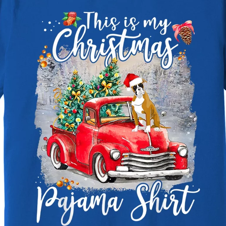 This Is My Christmas Pajama Gift Boxer Dog Xmas Gift Premium T-Shirt