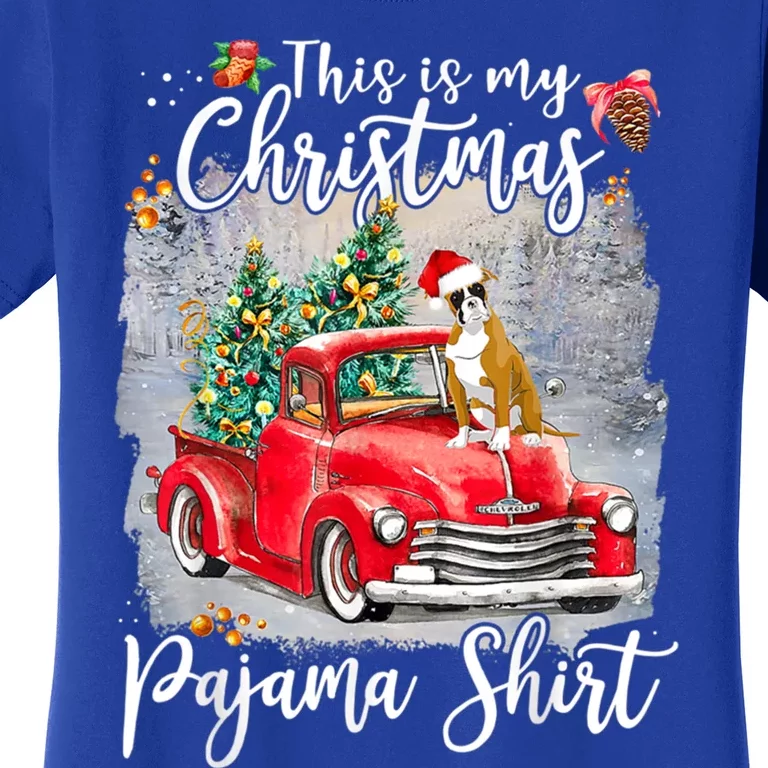 This Is My Christmas Pajama Gift Boxer Dog Xmas Gift Women's T-Shirt