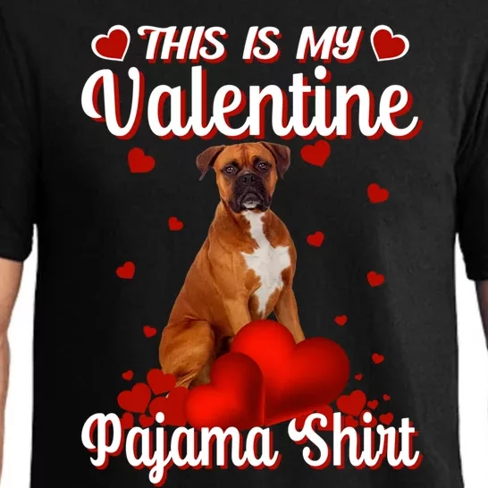 This Is My Valentine Pajama Boxer Dog Puppy Lover Funny Gift Pajama Set