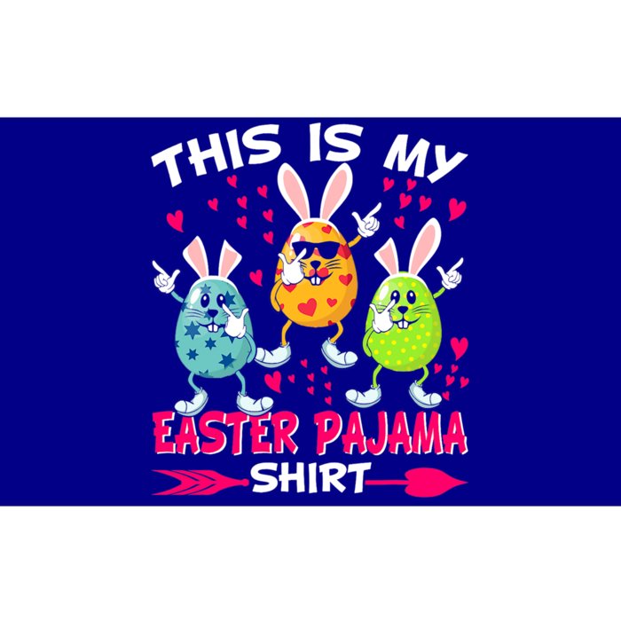 This Is My Easter Pajama Gift Dabbing Bunny Easter Egg Cute Gift Bumper Sticker