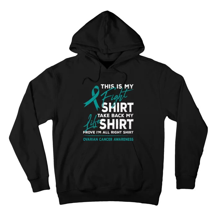 This Is My Fight Ovarian Cancer Awareness Teal Ribbon Hoodie