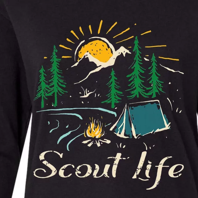 This Is My Camping Happy Camper Scout Life Womens Cotton Relaxed Long Sleeve T-Shirt