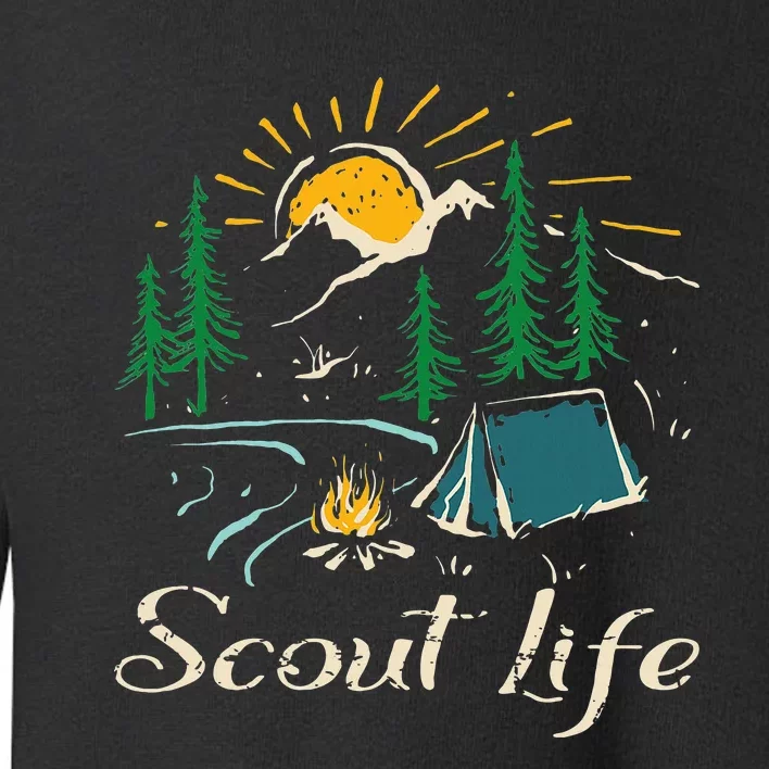 This Is My Camping Happy Camper Scout Life Toddler Sweatshirt