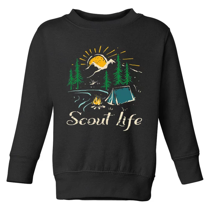 This Is My Camping Happy Camper Scout Life Toddler Sweatshirt