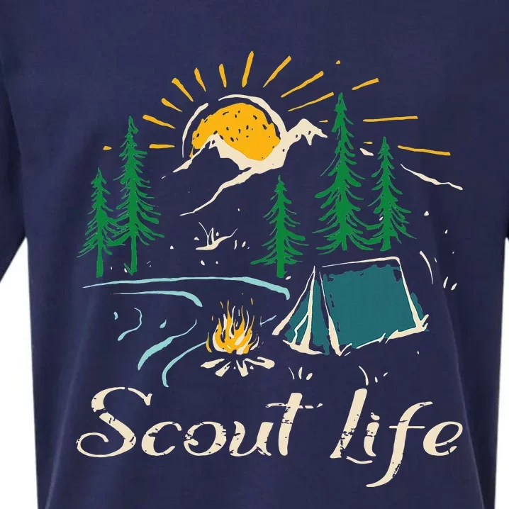 This Is My Camping Happy Camper Scout Life Sueded Cloud Jersey T-Shirt