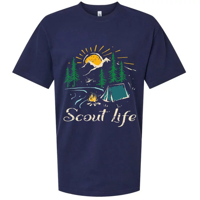 This Is My Camping Happy Camper Scout Life Sueded Cloud Jersey T-Shirt