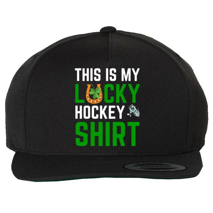 This Is My Lucky Hockey Gift Sport Game St Patrick's Day Funny Gift Wool Snapback Cap