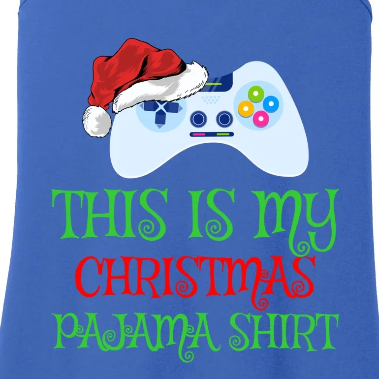 This Is My Christmas Pajamas Santa Hat Video Game Christmas Great Gift Ladies Essential Tank