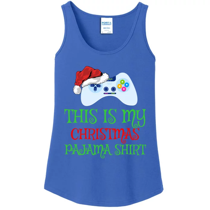 This Is My Christmas Pajamas Santa Hat Video Game Christmas Great Gift Ladies Essential Tank