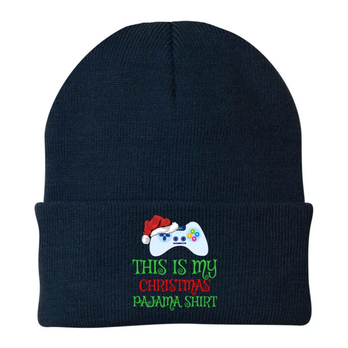 This Is My Christmas Pajamas Santa Hat Video Game Christmas Great Gift Knit Cap Winter Beanie