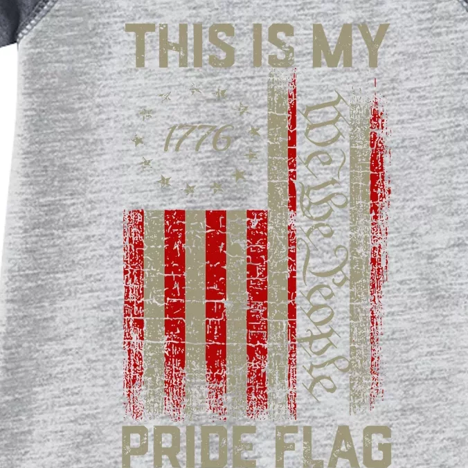 This Is My Pride Flag Usa American Infant Baby Jersey Bodysuit