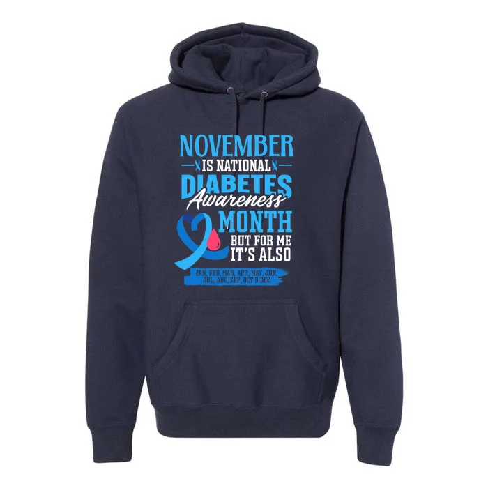 This Is My Fight Type 1 Diabetes Awareness Support Premium Hoodie