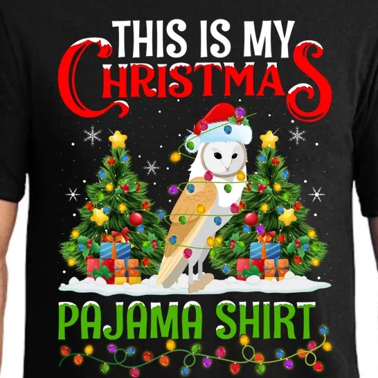 This Is My Christmas Pajama Gift Lighting Barn Owl Xmas Gift Pajama Set