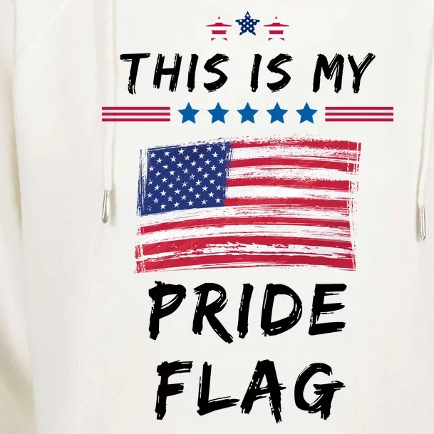 This Is My Pride Flag USA Holiday Womens Funnel Neck Pullover Hood