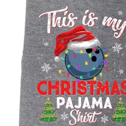 This Is My Christmas Pajama Gift Cool Santa Bowling Xmas Cool Gift Doggie 3-End Fleece Hoodie