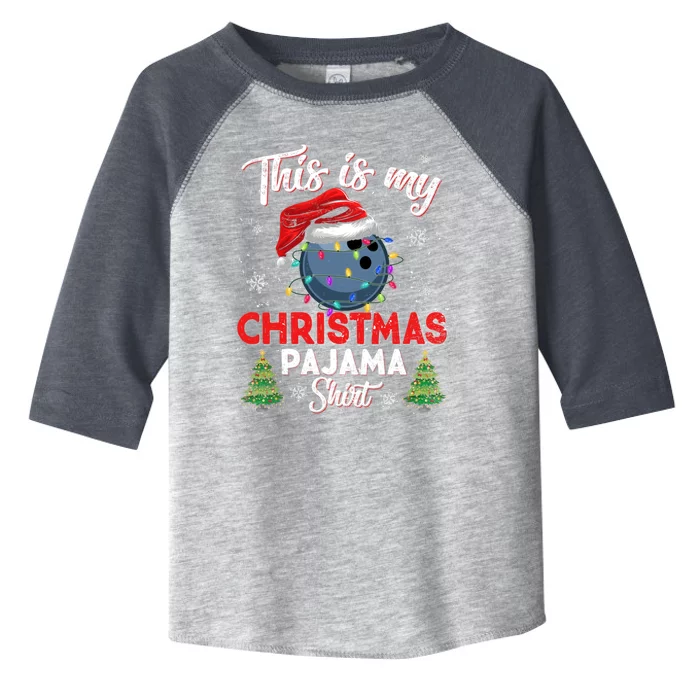 This Is My Christmas Pajama Gift Cool Santa Bowling Xmas Cool Gift Toddler Fine Jersey T-Shirt