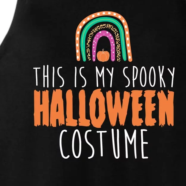 This Is My Spooky Halloween Costume Rainbow Fall Ladies Tri-Blend Wicking Tank